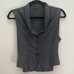 90s vintage women’s polka dot vest